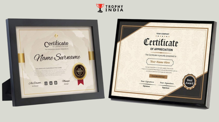 Premium Certificate Frame Award Manufacturer For Memorable Recognition