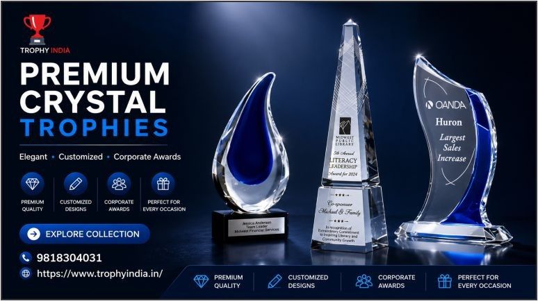 Best Crystal Trophy Manufacturers in Dwarka Delhi