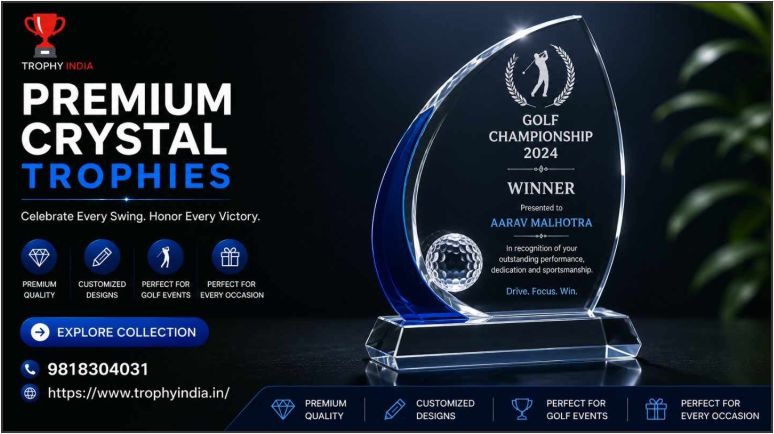 Corporate Crystal Trophy Manufacturers in Dwarka Delhi for Premium Awards
