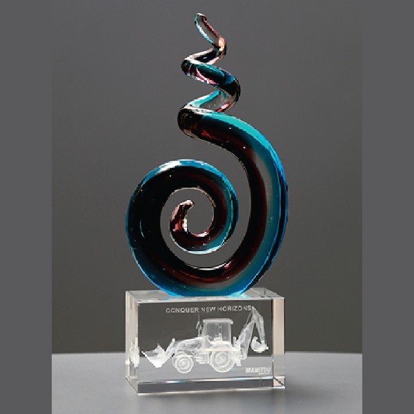 Modern Crystal Trophies with Black Base