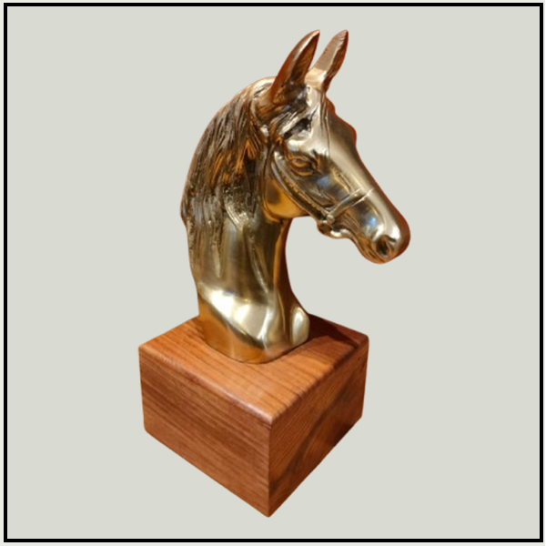 Golden  Brass Horse, For Interior Decor