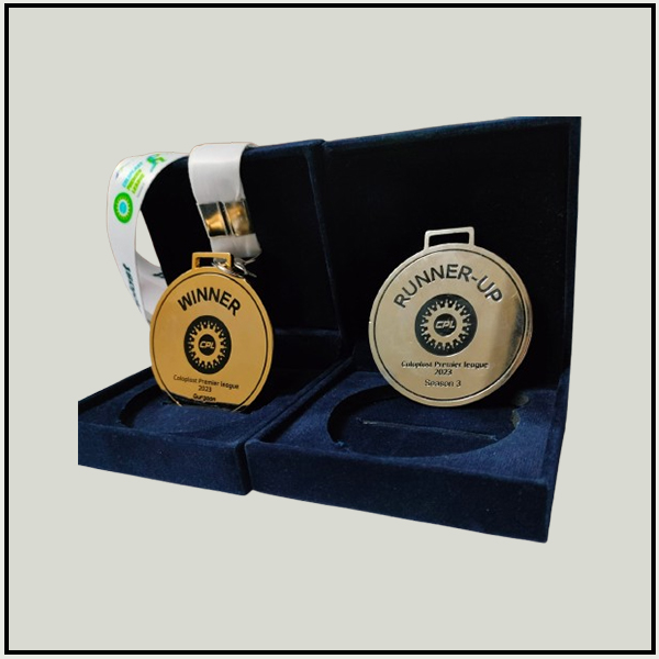 Brass Etching Gold Silver Medallion