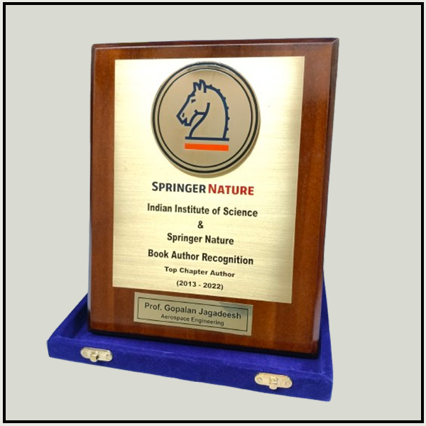 Wooden Plaque with Golden Metal Plate 002