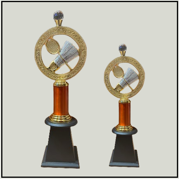 Shuttle Badminton Sport Metal Award Trophy