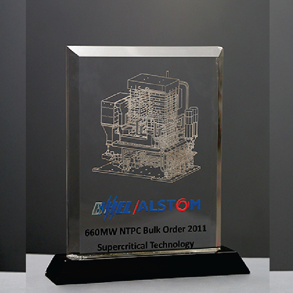 3D Laser Crystal Trophy