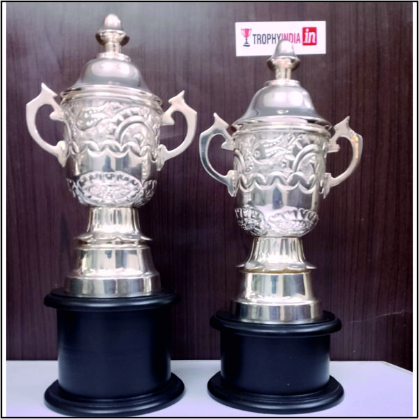 Military Heritage Silver-Plated Embossed Trophies