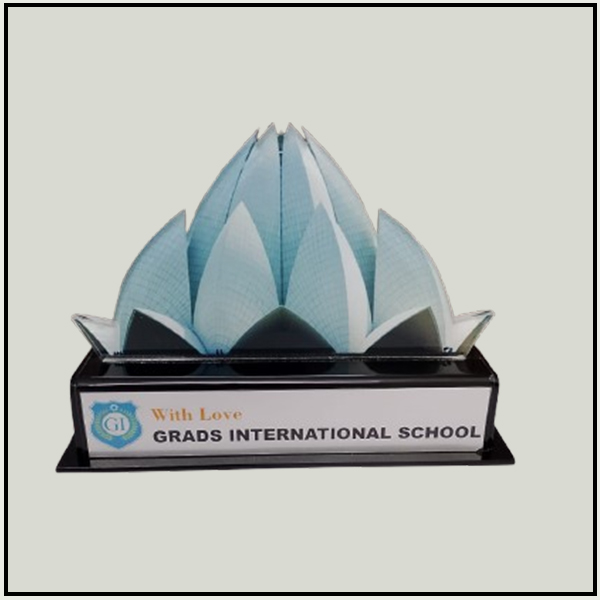 Custom Lotus Shape Acrylic Award