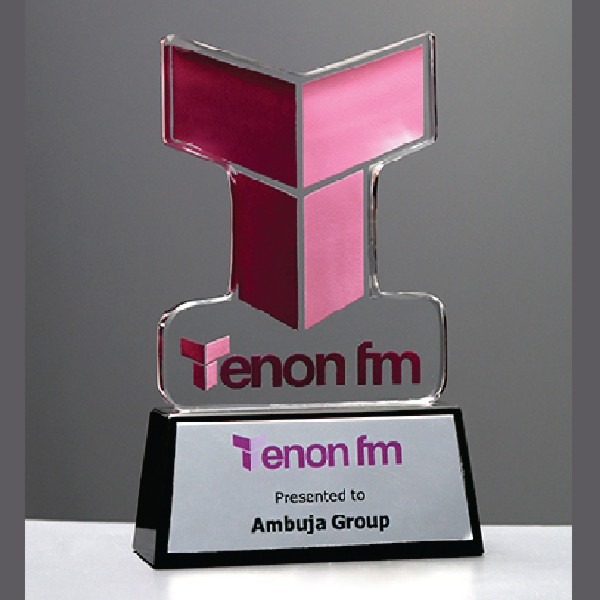Bespoke Logo Shape Acrylic Trophy