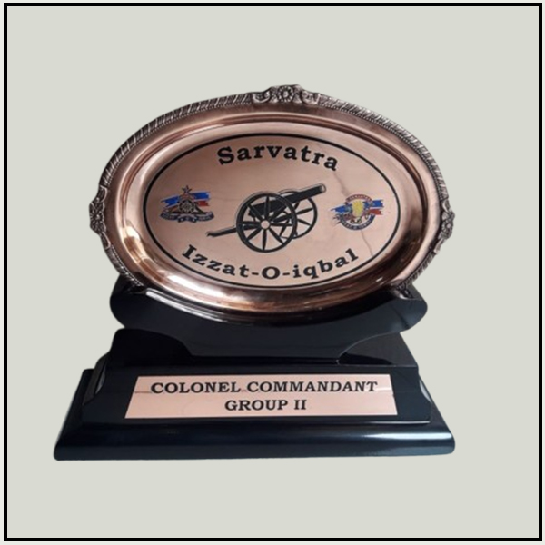Custom Copper Finish Salver Plate - Military Mementos & Corporate Honors