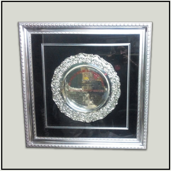 Framed Silver Salver Plate - Professional Wall Recognition Award