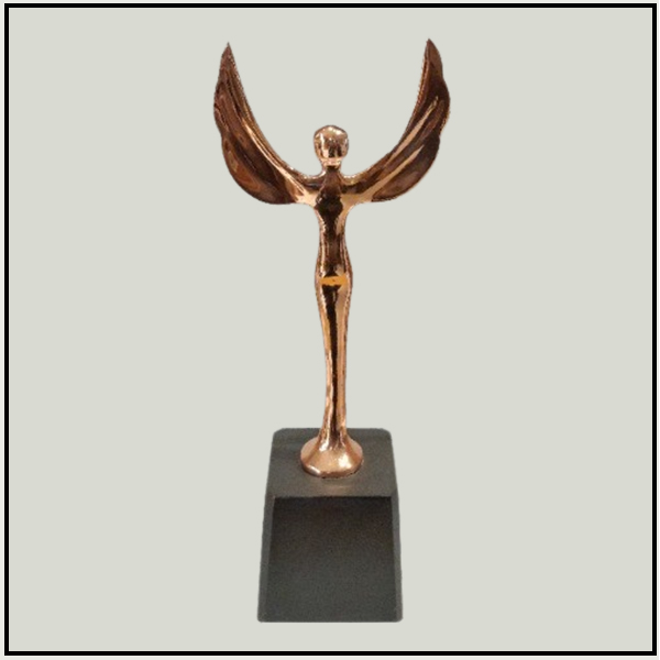 Elegant Winged Metal Trophies | Custom Achievement Awards Delhi NCR