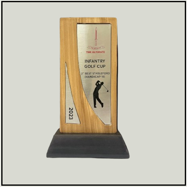Custom Military Golf Trophy Manufacturer in Delhi | Wooden Golf Awards
