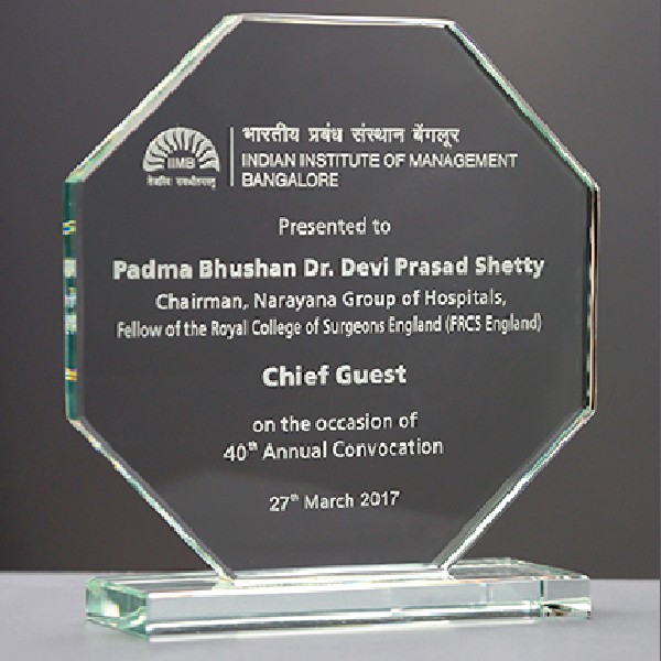 Customised Diamond-Cut Crystal Trophy | Premium Corporate Excellence Award