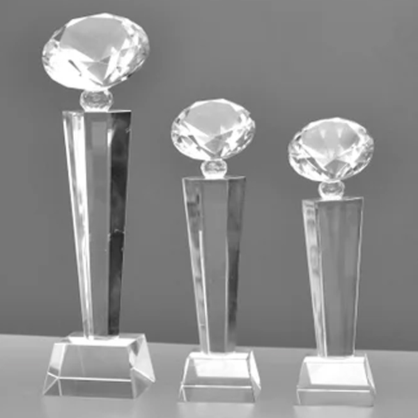 Customised Diamond Crystal Awards | Premium Glass Trophies for Top Rankings