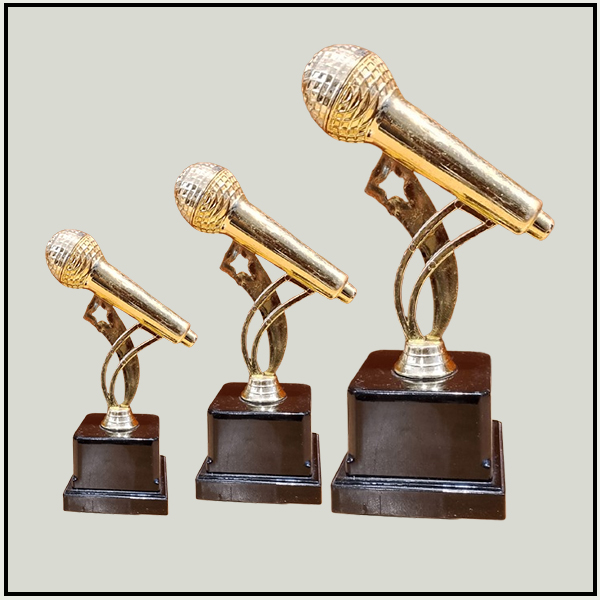 Buy Microphone Fiber Trophies in Delhi | Singing & Podcasting Awards