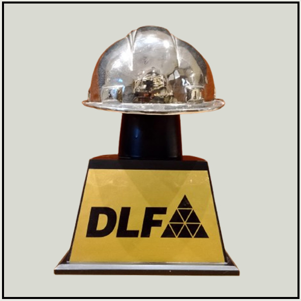 Silver Plated Helmet Trophy | Custom Construction Awards Delhi NCR