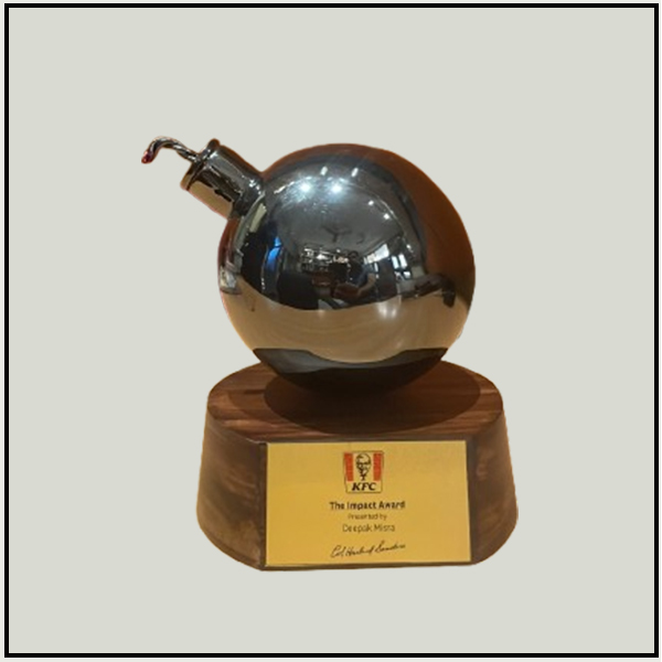 Creative Metal Impact Trophy | Custom Corporate Achievement Awards Delhi