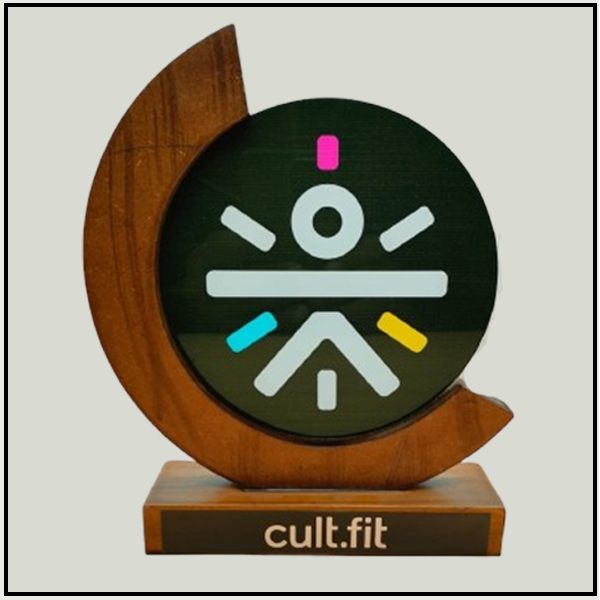 Desktop Acrylic Certificate Plaque with Wood Base