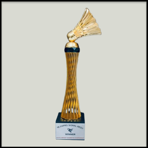 Premium Badminton Sports Trophy Award | Customized Metal Awards Delhi