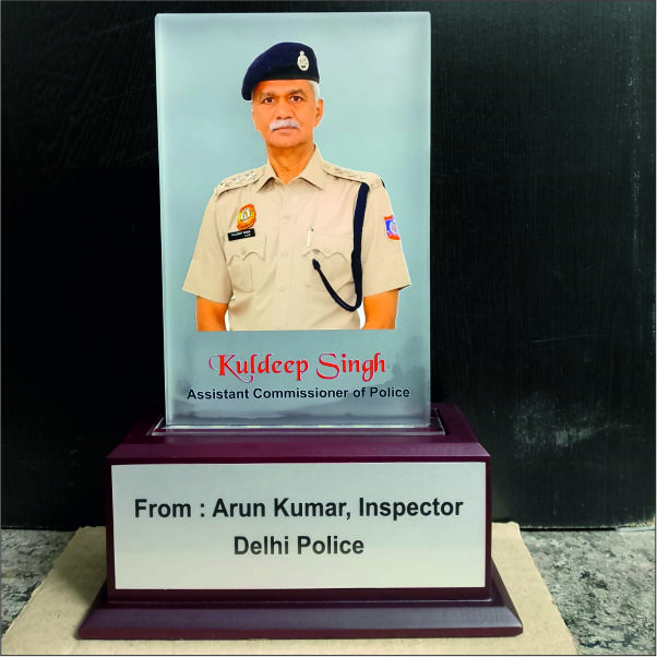 Custom Photo Printed Glass Trophy Manufacturer Delhi NCR