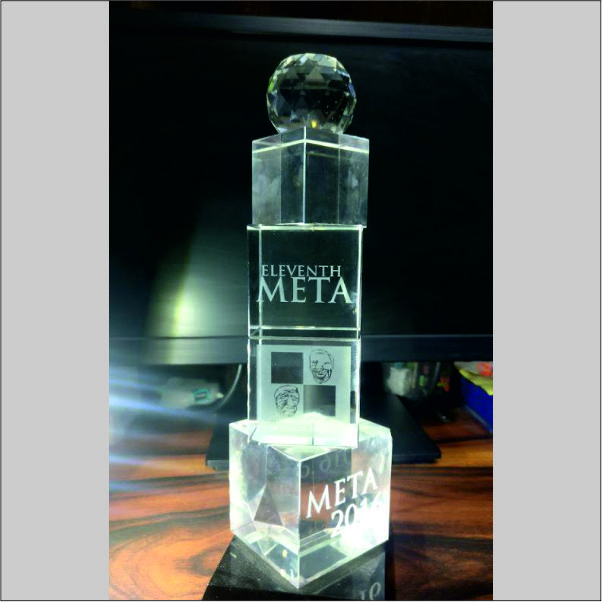 Commemorative Crystal Cube Memento for Defense & Government Excellence