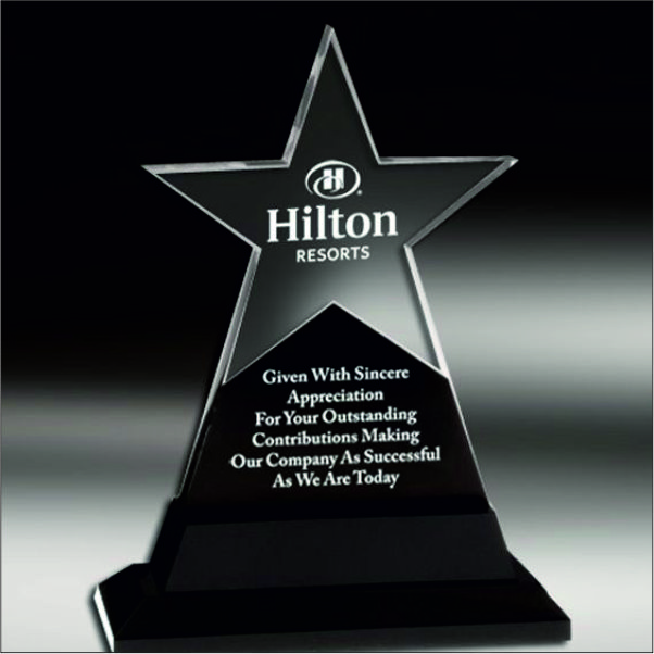Star Shaped Acrylic Trophy with Custom UV Printing - Budget Friendly