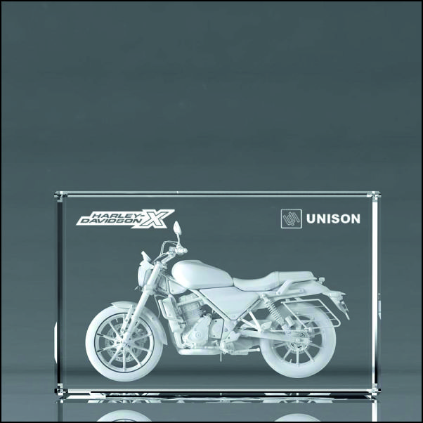 3D Laser Engraved Bike & Car Models in Crystal | Trophy India