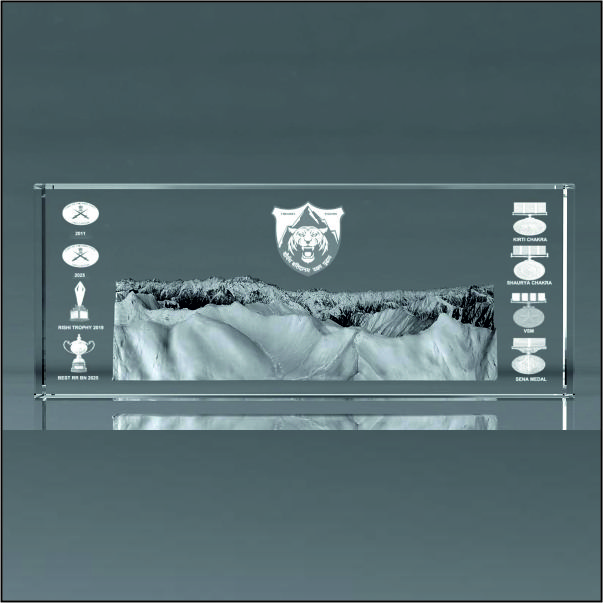 Custom 3D Laser Engraved Army & Defense Crystal Trophies