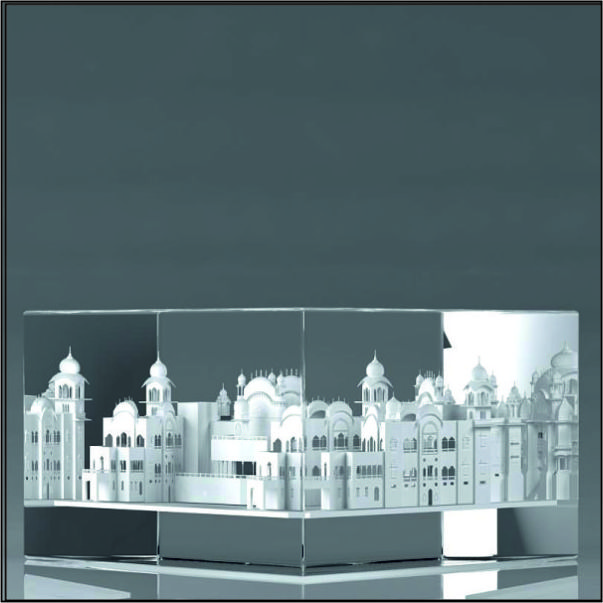 Custom 3D Laser Engraved Heritage Landmark Models in Crystal