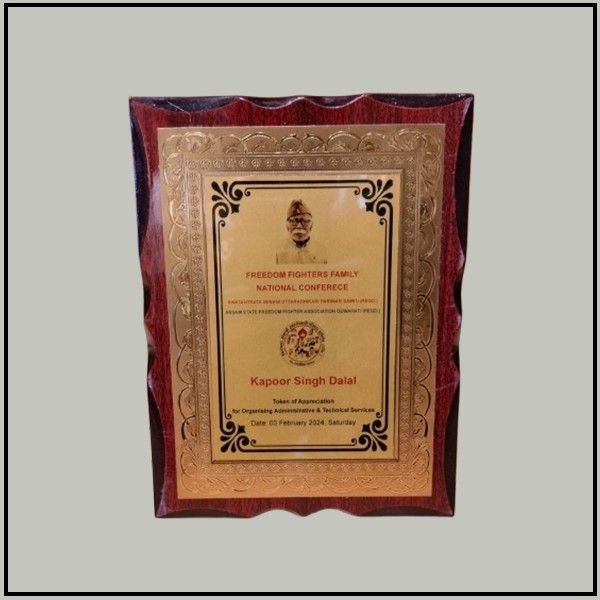 Premium Eco-Friendly Wooden Trophy – Custom Gold/Silver Finish