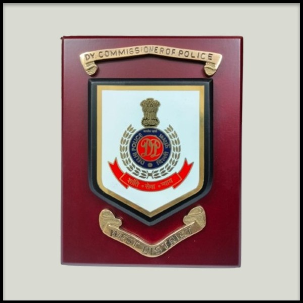 Custom Police & Government Mementos Delhi | Wooden Shield Awards