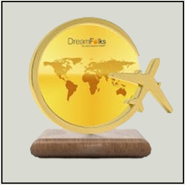 Global Excellence Aviation Trophy | Custom Gold Awards Delhi NCR