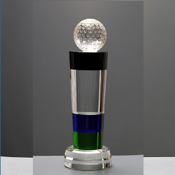 Professional Crystal Golf Ball Trophy