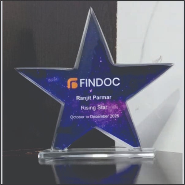 Premium Five-Point Rising Star Cosmic Crystal Trophy Award