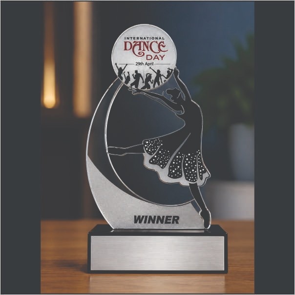 Custom Dance Acrylic Trophy - UV Printed Cultural & Talent Award