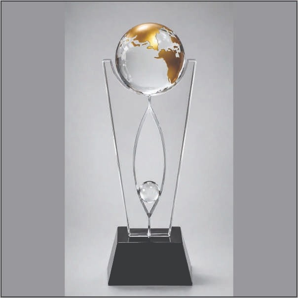 Buy Custom Crystal Globe Trophy Online - Budget Premium Awards