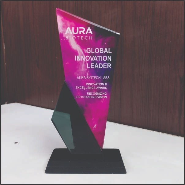 Vibrant Printed Crystal Trophy for IT, Healthcare & Corporates