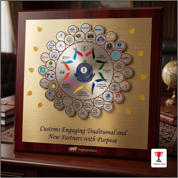 Premium Handcrafted Metal Institutional Recognition Plaque | TrophyIndia