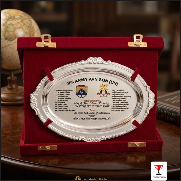 Custom Oval Salver Plate Trophies Online | Trophy India