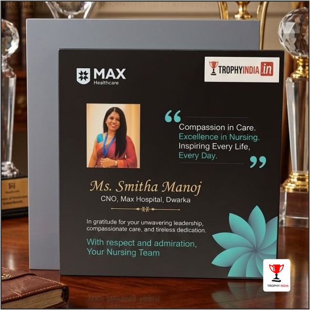 Custom 8x8 Premium Double Wooden Plaque & Award – Trophy India
