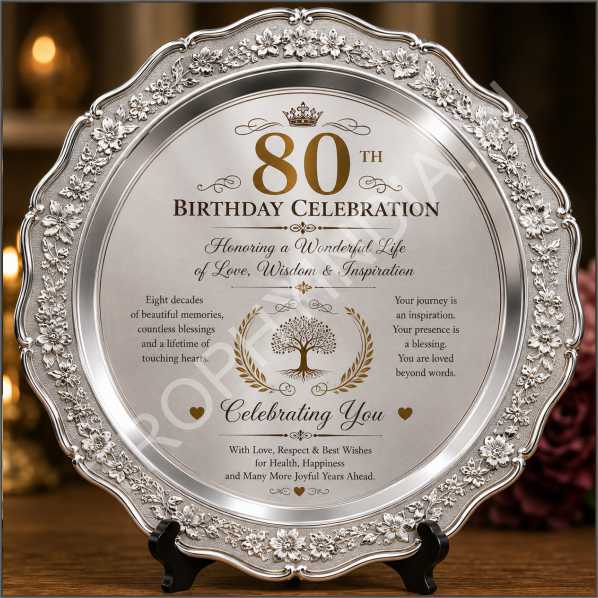 Customized Milestone Celebration Salver Trophies | Trophy India