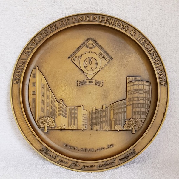 Antique Gold Finish Metal Medal