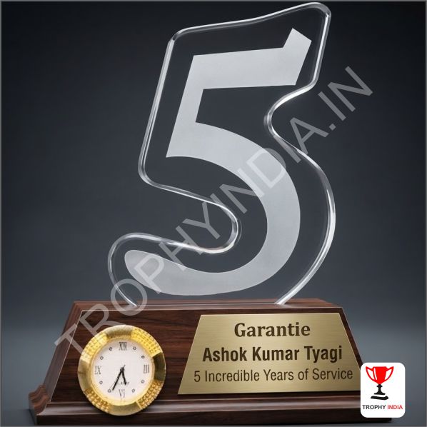 Bespoke Employee Milestone Awards with Clock | Trophy Makers Delhi NCR