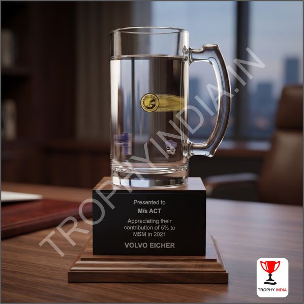 Buy Customized Acrylic & Crystal Mug Trophies | Trophy India