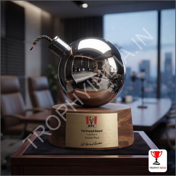 Creative Metal Impact Trophy | Custom Corporate Achievement Awards Delhi