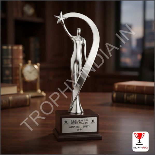 Custom Silver Metal Achievement Awards | Corporate Trophies Delhi NCR