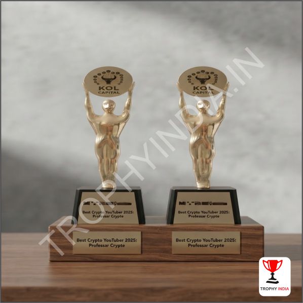 Premium Gold Plated Brass Trophy and Corporate Award
