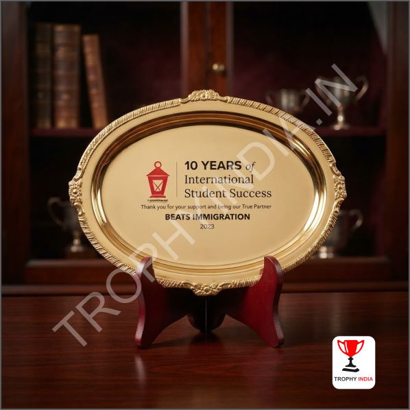 Personalized Silver & Gold Salver Plates