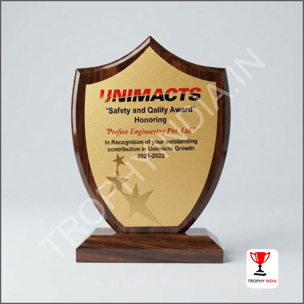 Shield-Style Wooden Trophy Manufacturers in Delhi, Gurgaon & Noida