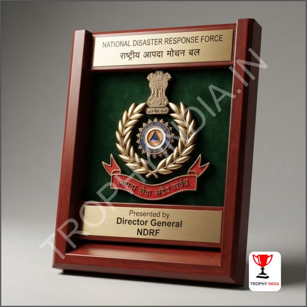 Government & Military Wooden Mementos | Custom Shield Awards Delhi